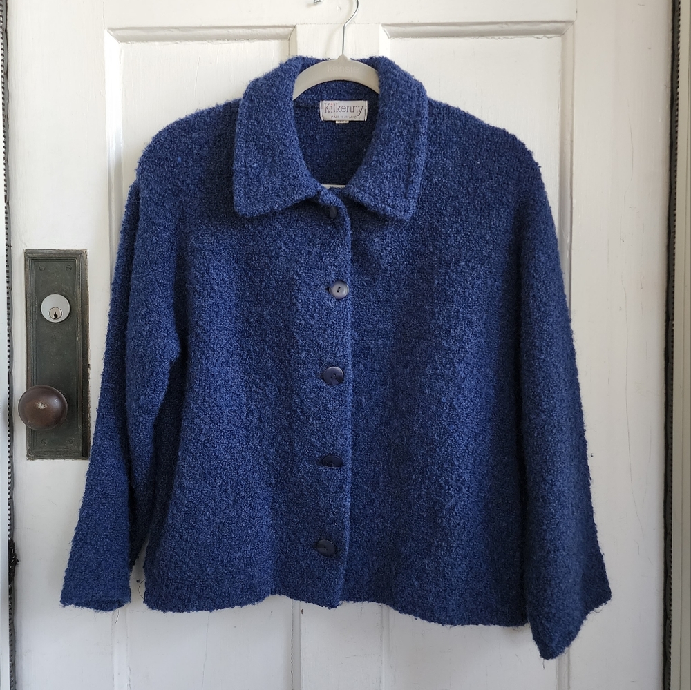 Kilkenny Irish Blue Wool Blend Blazer Jacket